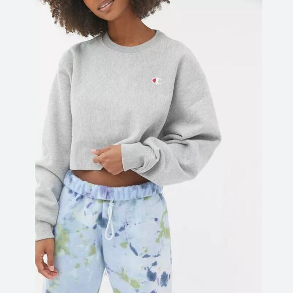 Champion Gray Cropped Sweatshirt - Picture 3 of 11